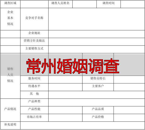 常州婚姻调查
